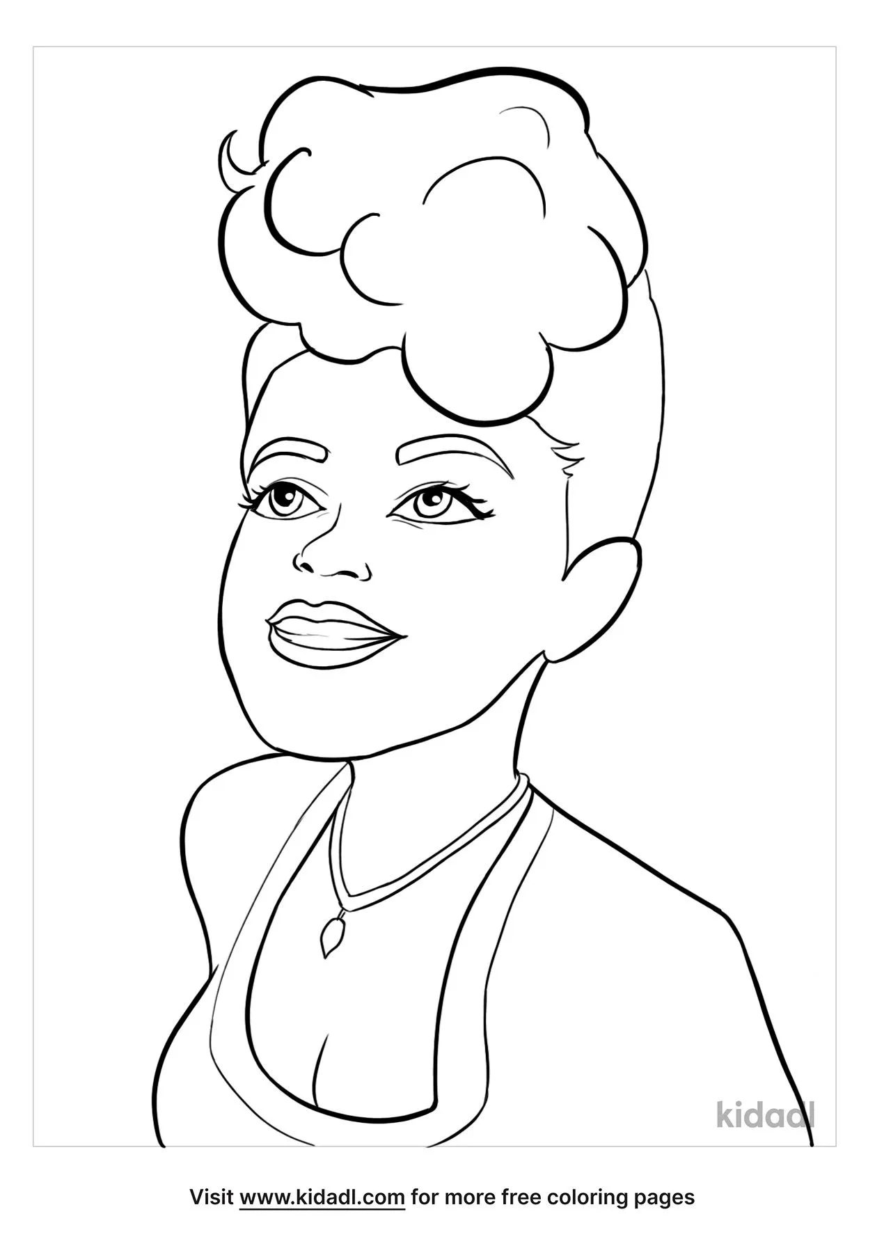 Free ella fitzgerald coloring page coloring page printables