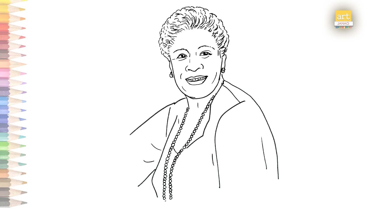 Ella fitzgerald drawing how to draw aerican singer ella fitzgerald step by step art janag