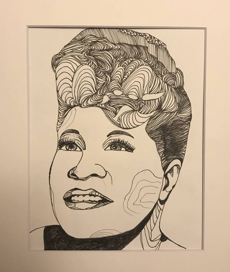 Ella fitzgerald drawing by britta hennessy saatchi art