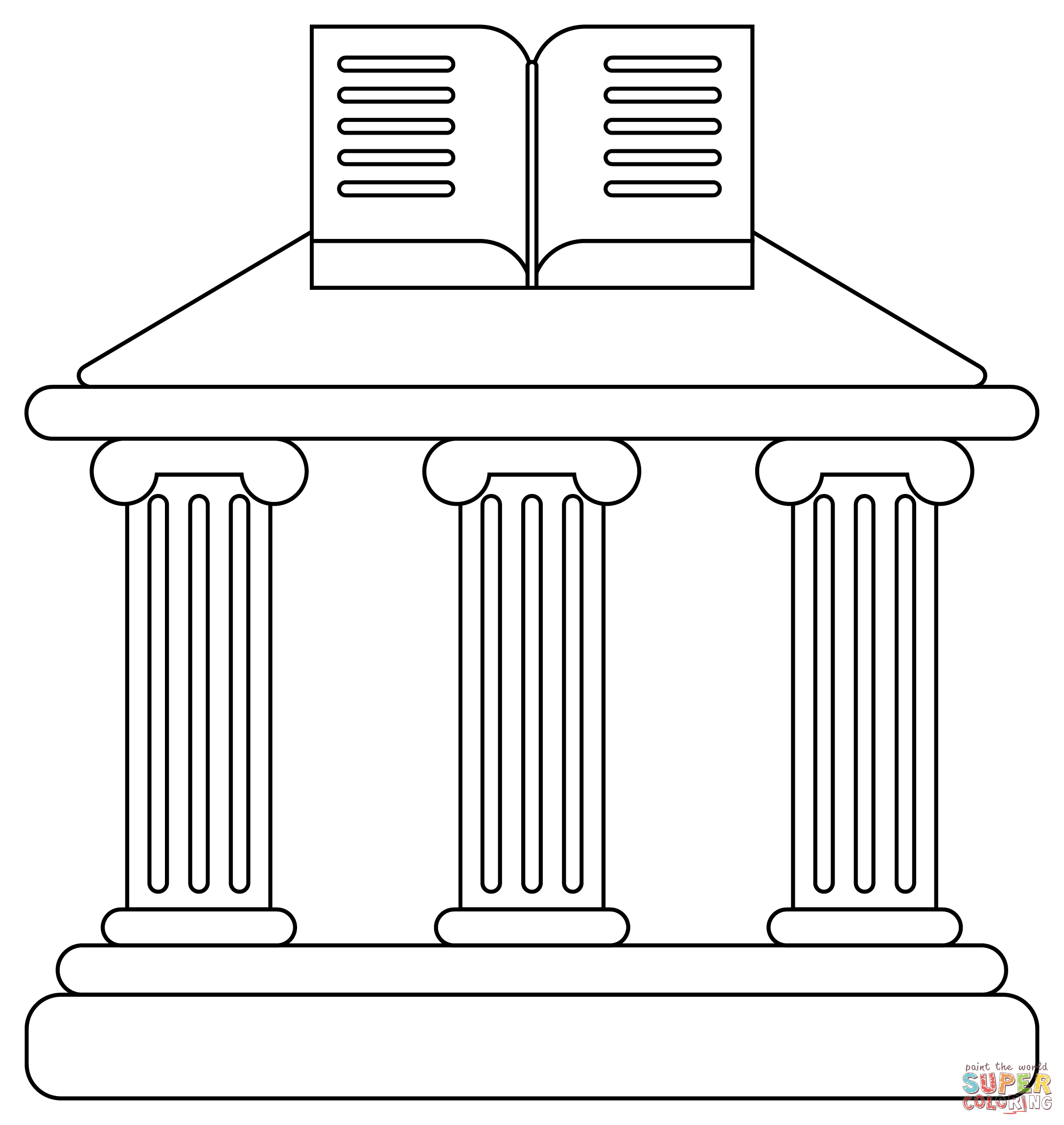 Library coloring page free printable coloring pages