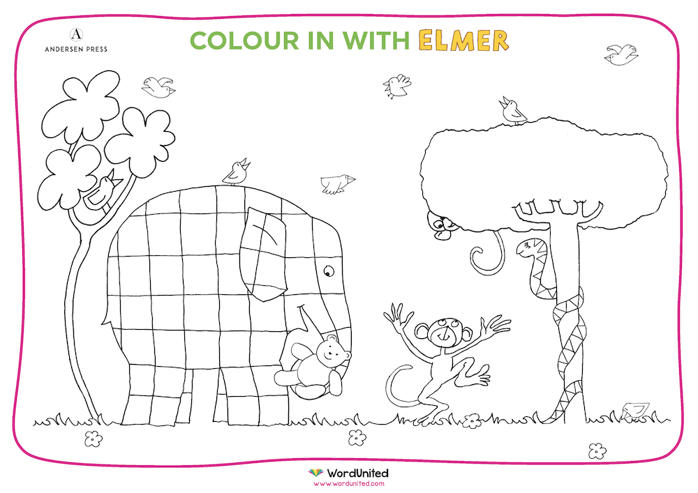 Colouring fun with elmer