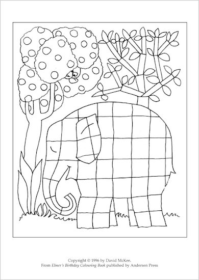 Colour a patchwork elmer