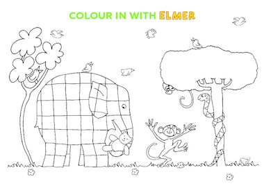 Elmer louring sheet â free early years teaching resource