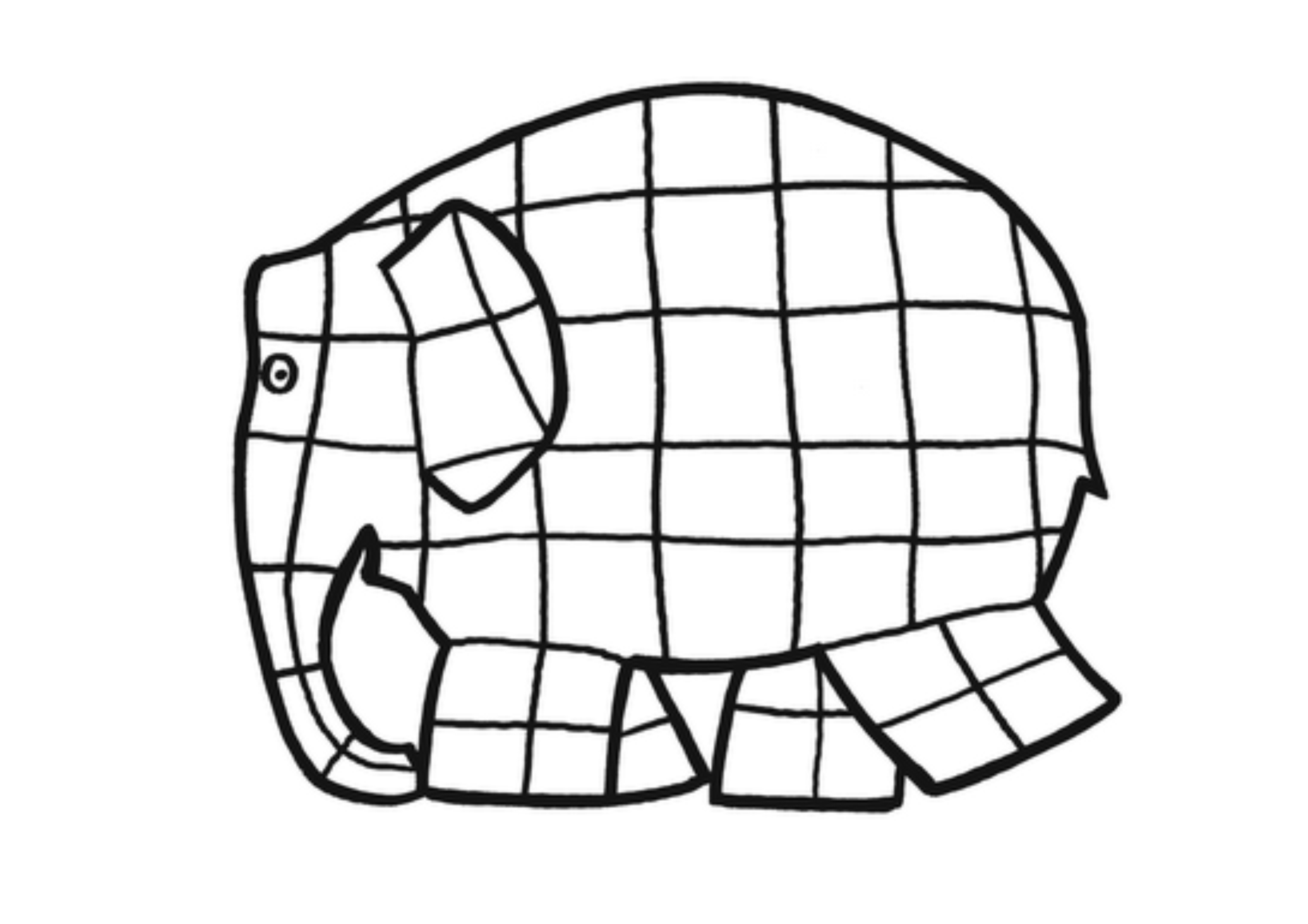 Elmer the elephant template printable