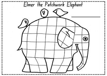 Elmer the patchwork elephant letter e activity elephant coloring page elmer letter e activities