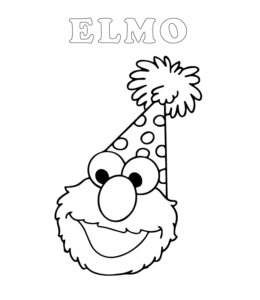 Easy sesame street elmo coloring pages playing learning