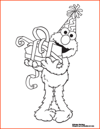 Elmos birthday printables