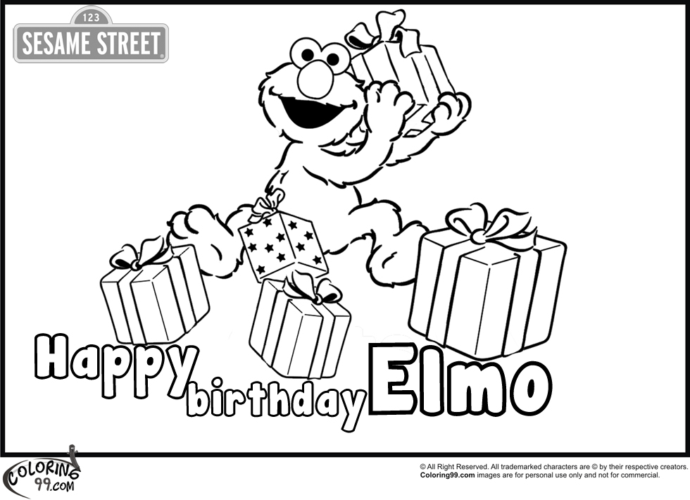 Elmo coloring pages team colors