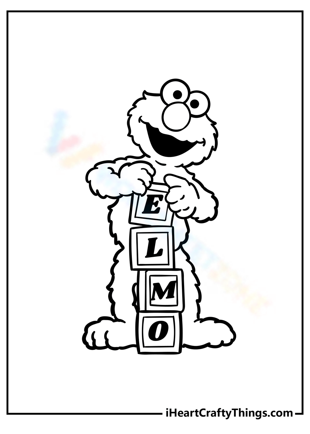 Free collection of elmo coloring pages for kids