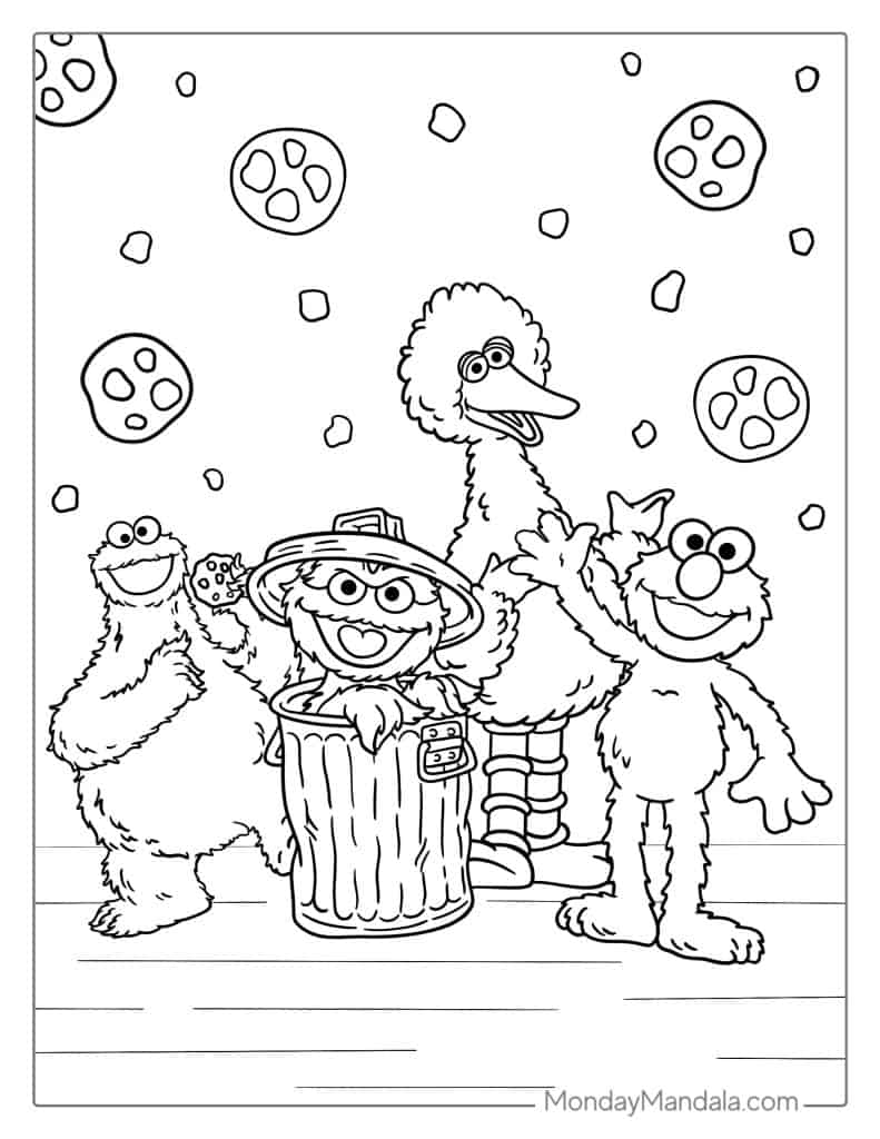 Elmo coloring pages free pdf printables