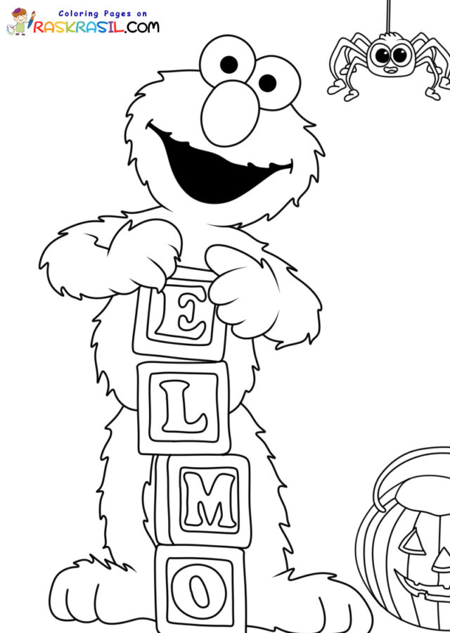 Elmo halloween coloring pages