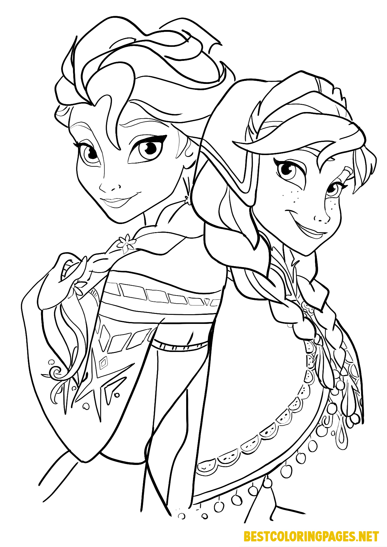 Frozen coloring pages