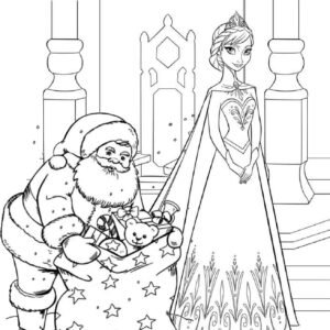 Frozen christmas coloring pages printable for free download