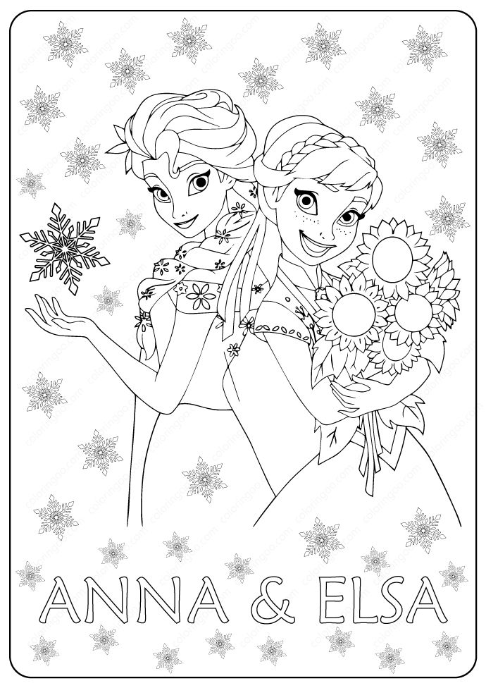 Pritable frozen anna elsa coloring page top quality free printable coloring drâ elsa coloring pages disney coloring pages printables frozen coloring pages