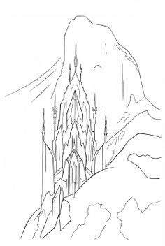 Elsas castle coloring page