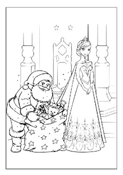 Make the holidays special with our printable frozen christmas coloring pages