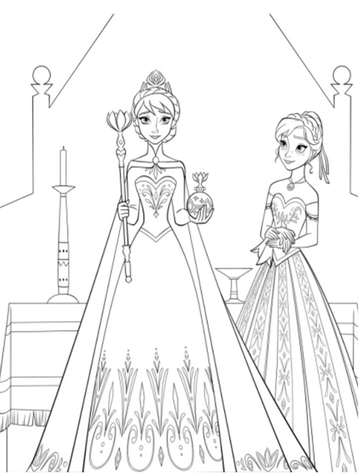 Elsa and anna colouring pages image coloringz disney princess coloring pages elsa coloring pages frozen coloring