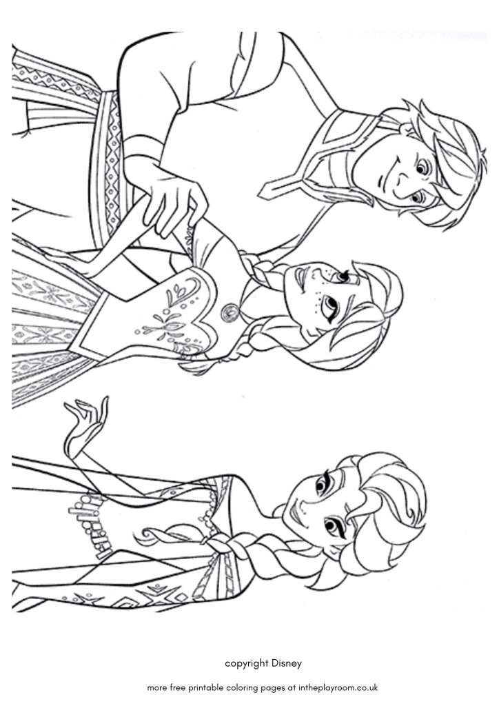 Frozen loring pages elsa anna olaf and more