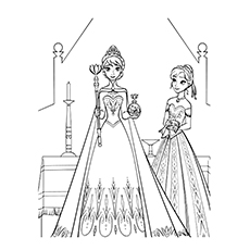 Beautiful frozen coloring pages for your little princess