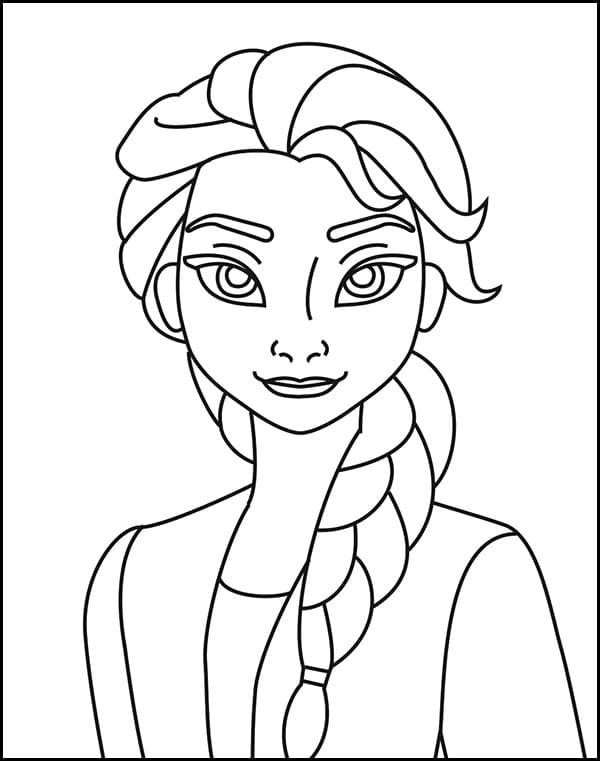 Easy how to draw elsa tutorial and elsa coloring page how to draw elsa elsa coloring pages elsa coloring