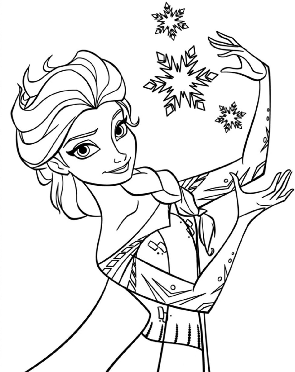 Elsa coloring pages printable for free download