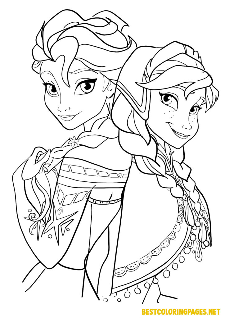 Frozen coloring pages