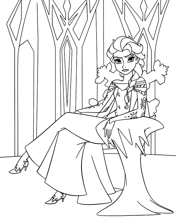 Free elsa coloring sheet frozen