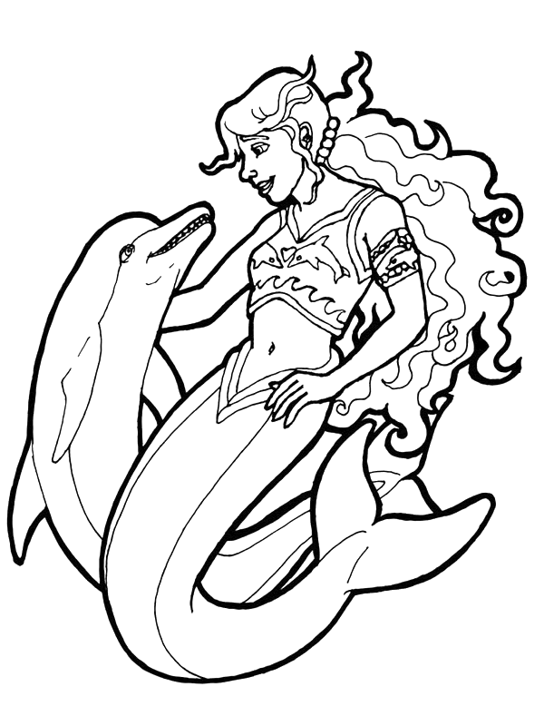 Free printable mermaid coloring pages for kids