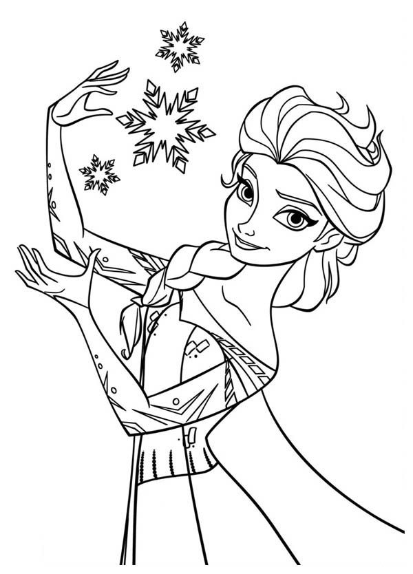 Frozen elsa the snow queen making snowflakes coloring page elsa the snow queen making snowflaâ malvorlage prinzessin bilder zum ausmalen weihnachtsmalvorlagen