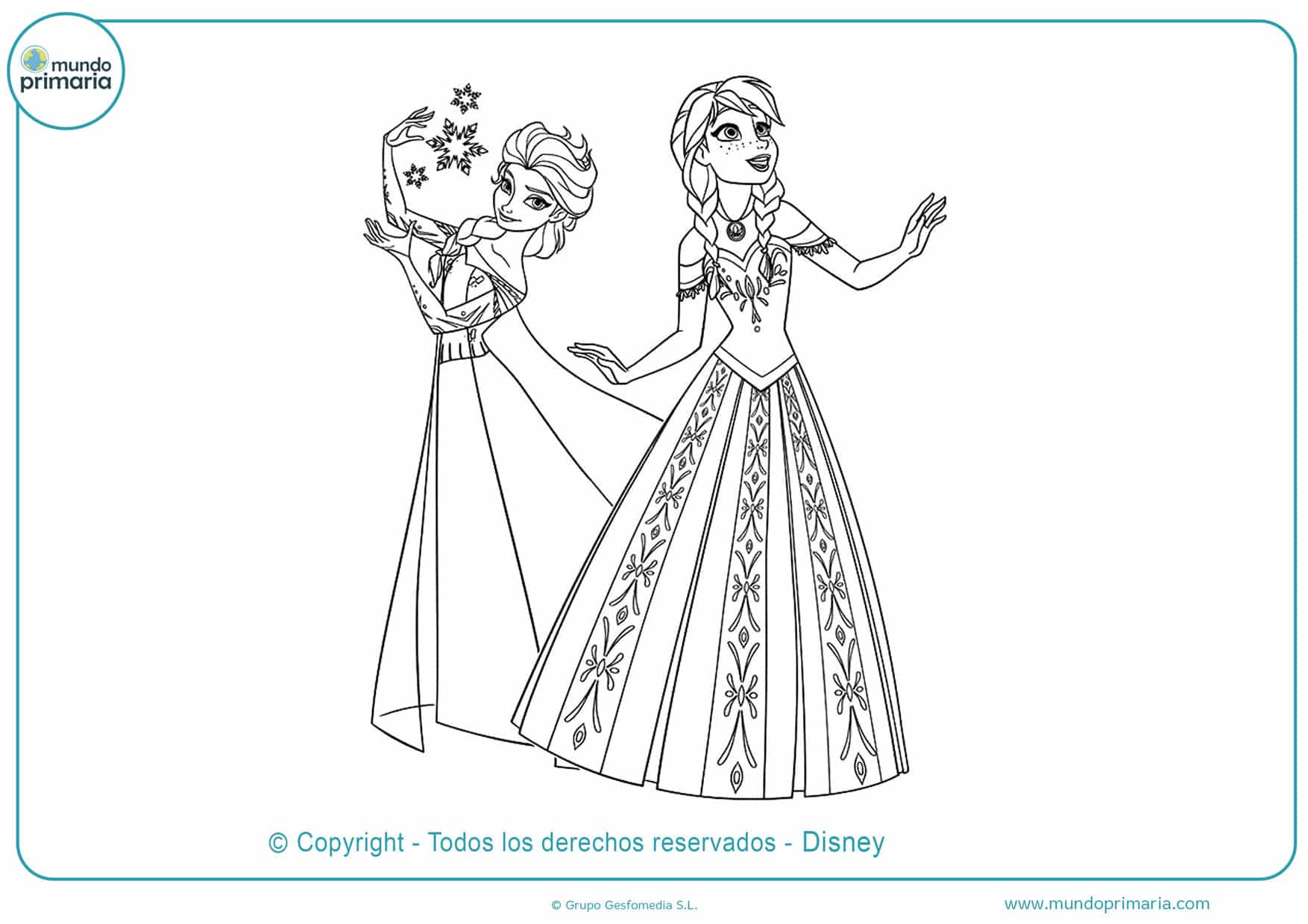 Â dibujos de frozen para colorear â olaf ana elsa