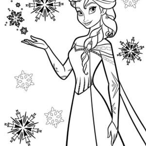 Elsa coloring pages printable for free download