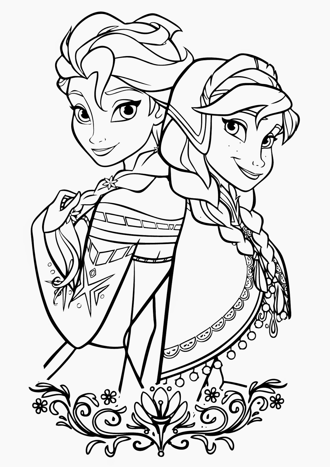 Free printable elsa coloring pages for kids