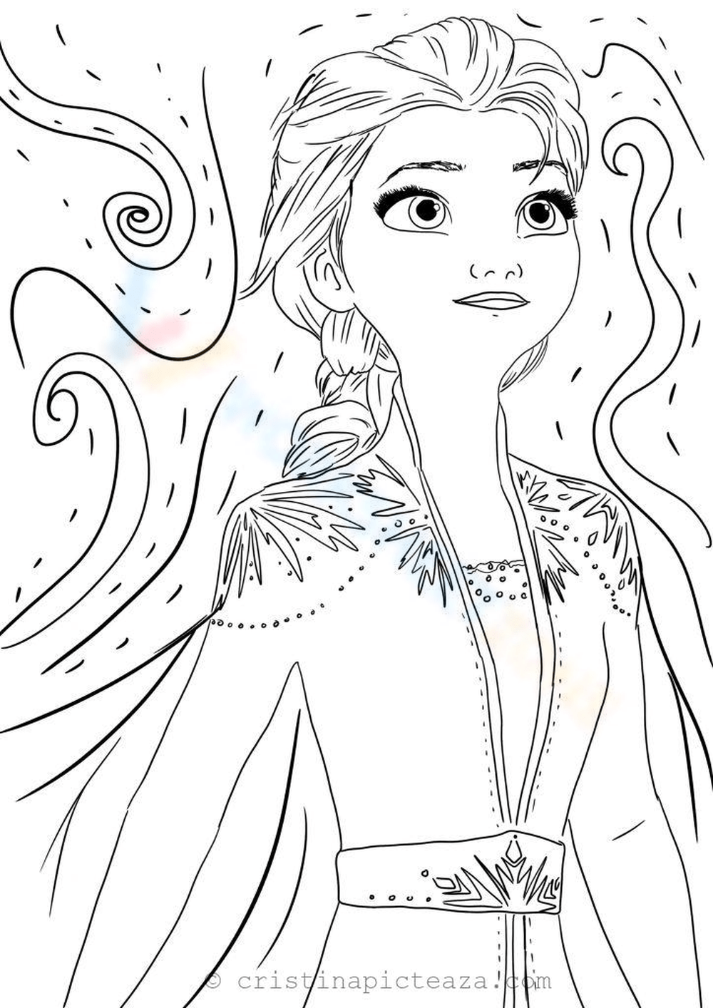 Free printable elsa coloring pages for children