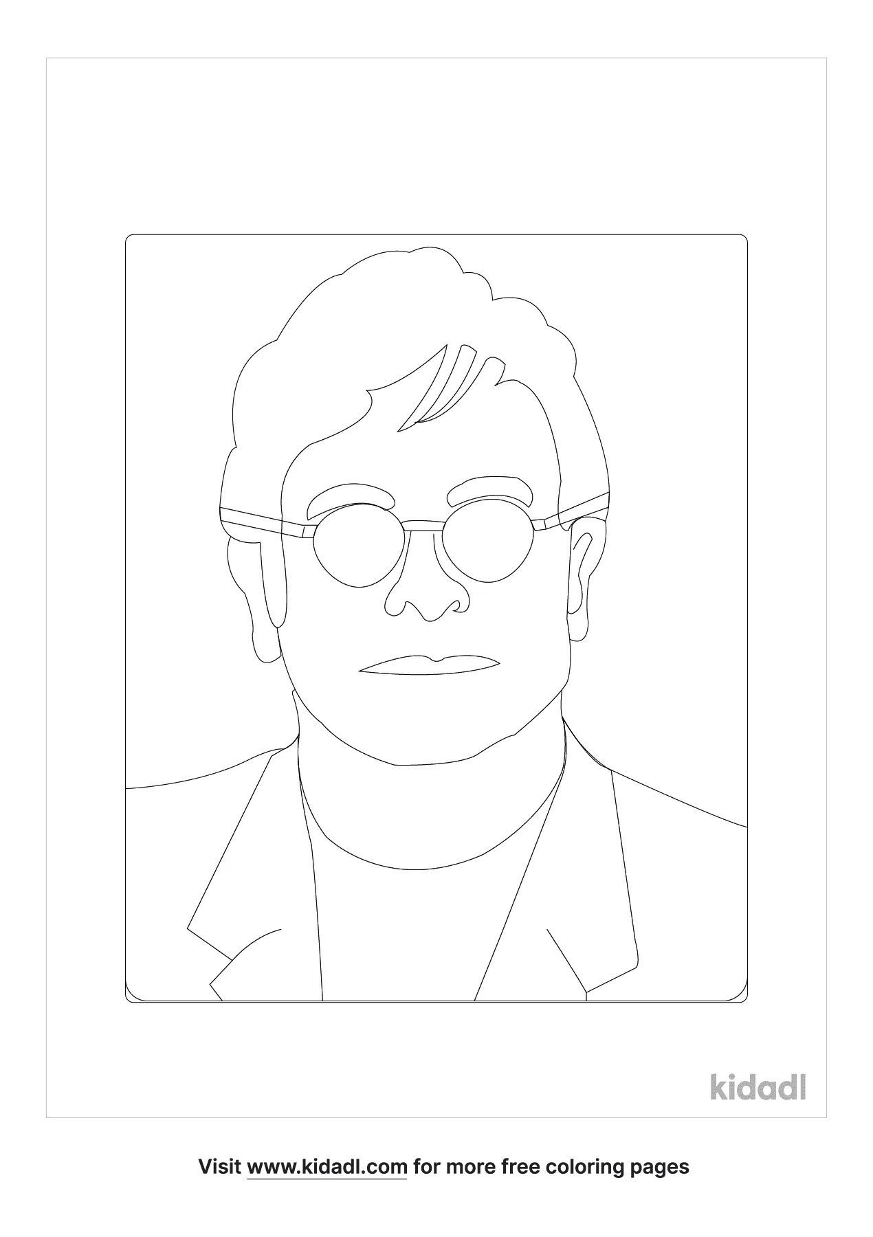 Free elton john coloring page coloring page printables