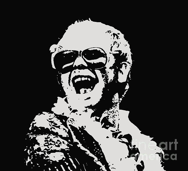 Elton john art duvet cover by pd