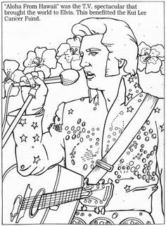 Elvis month color the king coloring book pages coloring books coloring pages