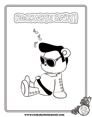 Lullaby renditions of elvis presley coloring page â rockabye baby