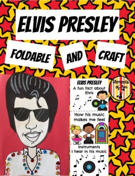 Elvis presley foldable writing activity graph and craft by elements of fun