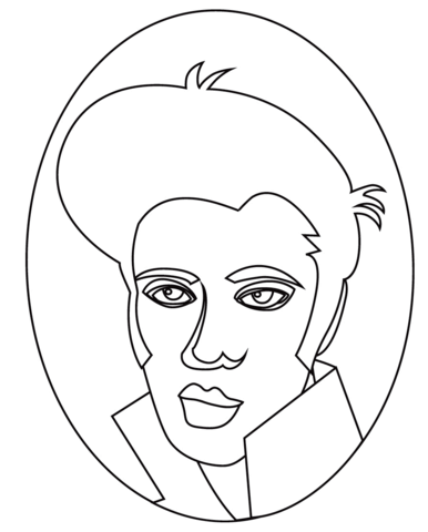 Elvis coloring page free printable coloring pages