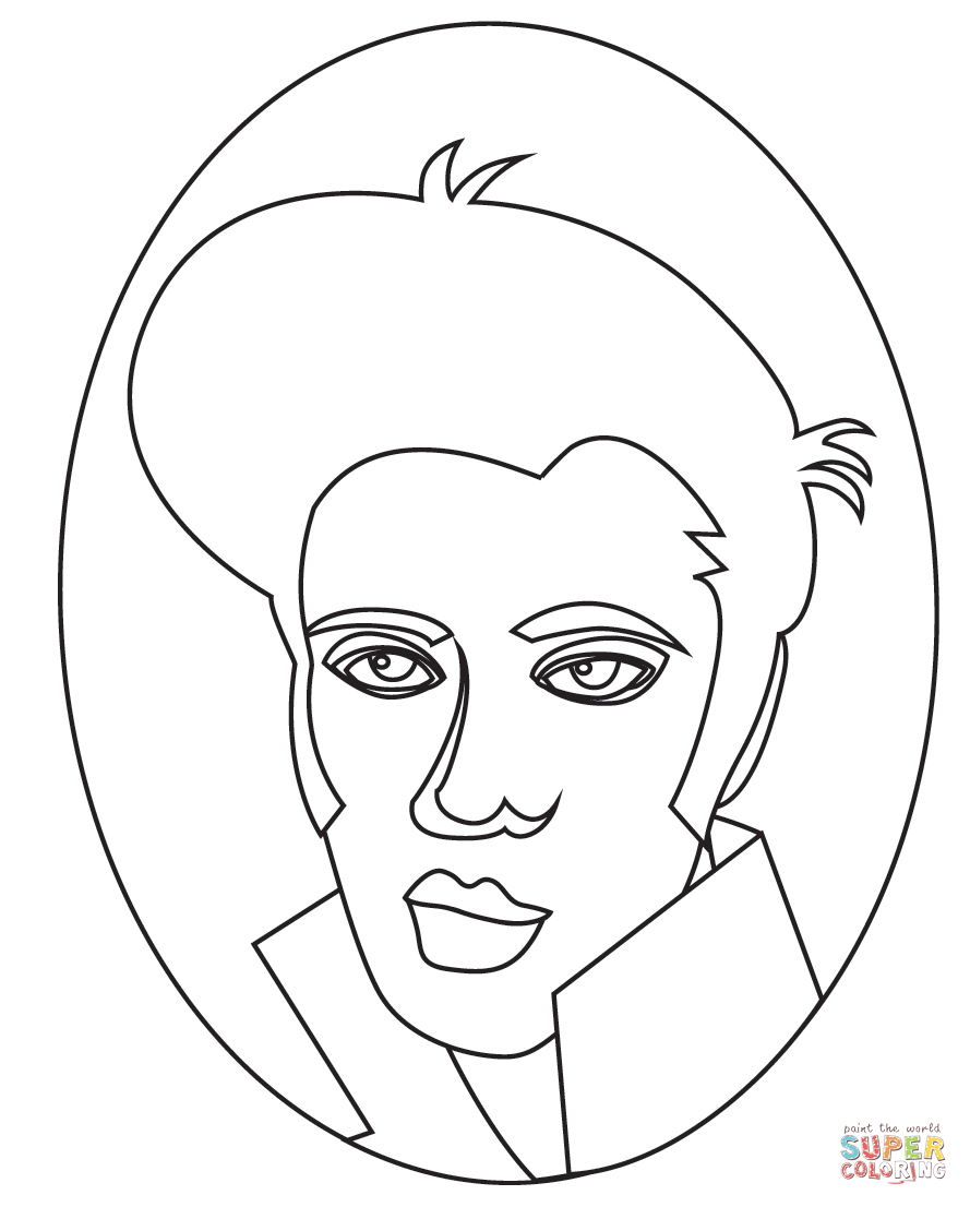Elvis coloring page free printable coloring pages