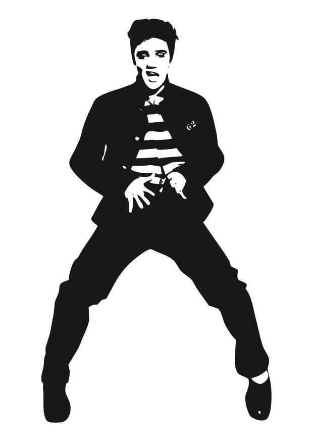 Coloring page elvis presley