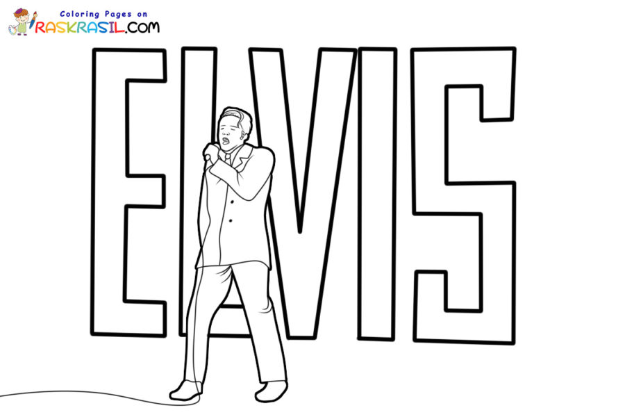 Elvis coloring pages