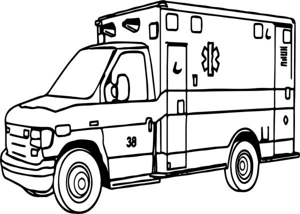 Free ambulance coloring pages printable pdf
