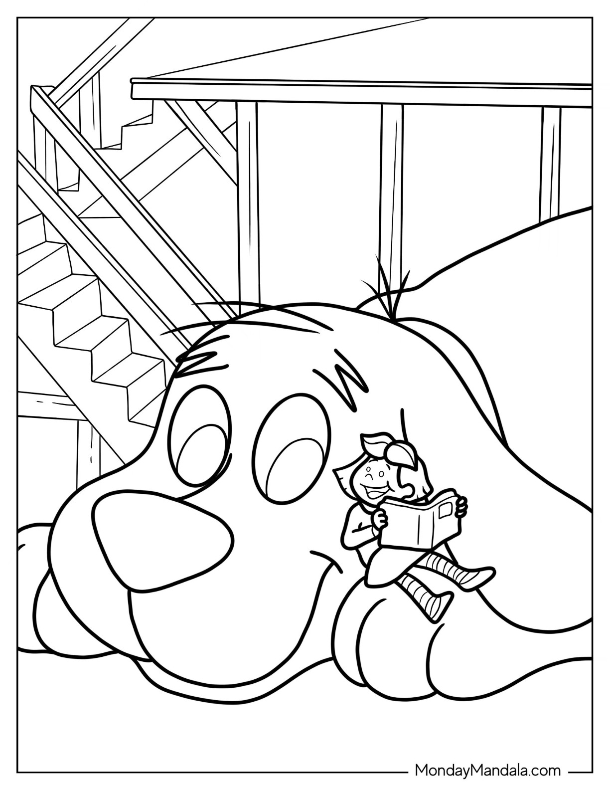 Clifford coloring pages free pdf printables