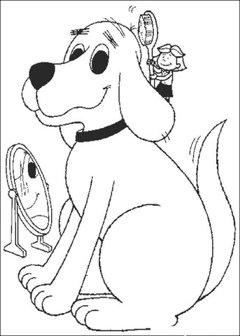 Emily brushes clifford coloring page free printable coloring pages