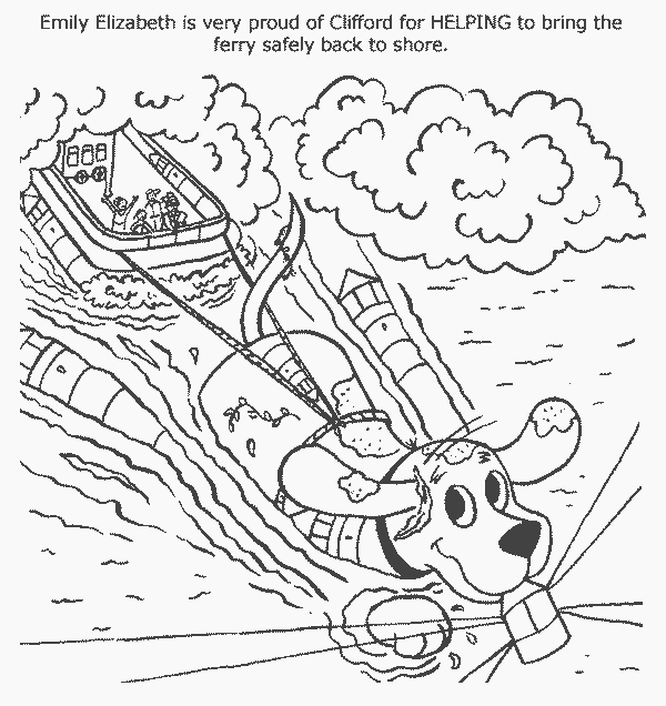 Best clifford coloring pages for kids