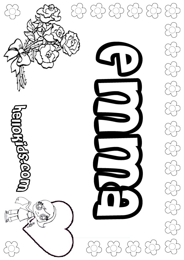 Emma coloring pages