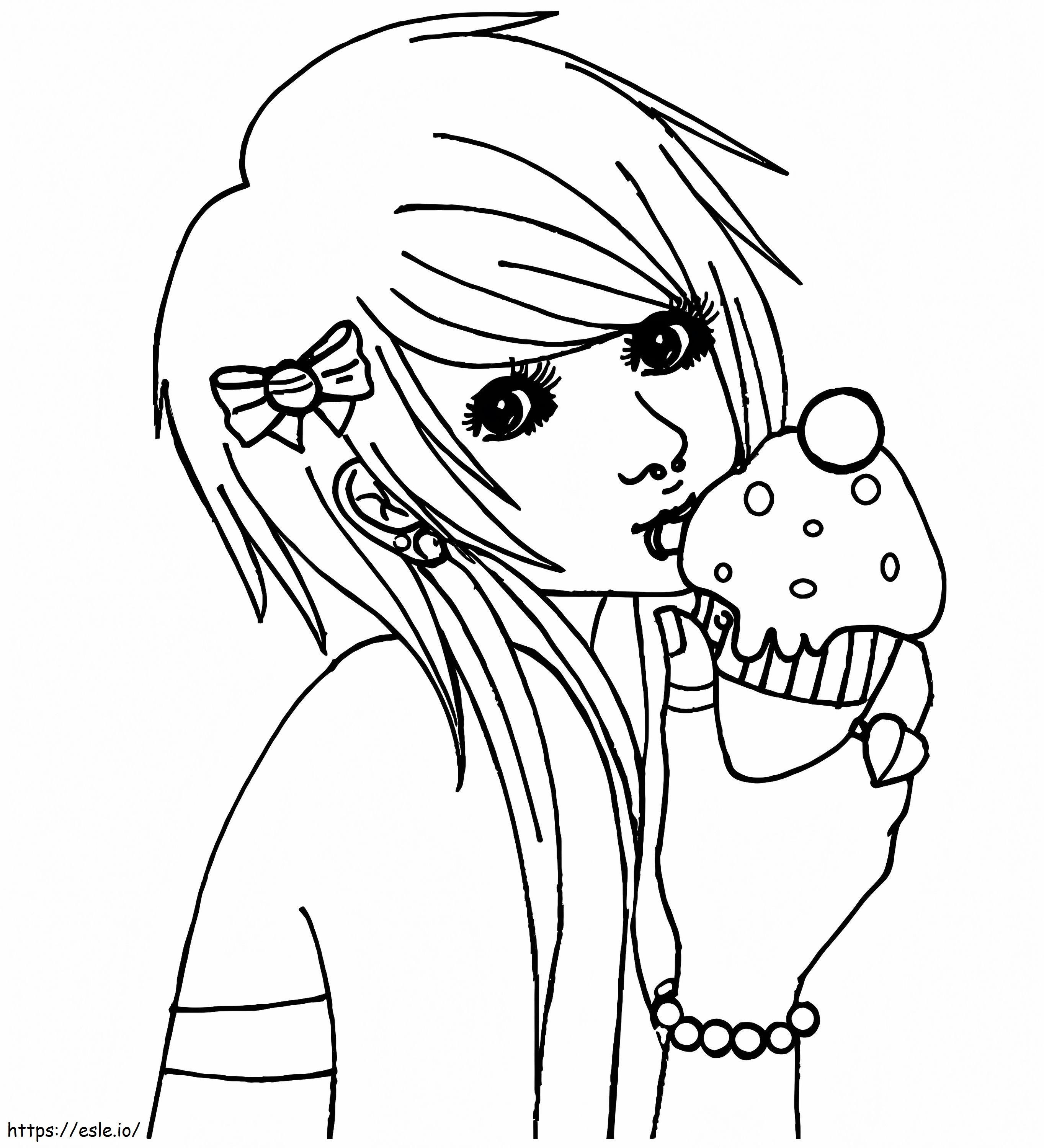 Emo anime coloring page