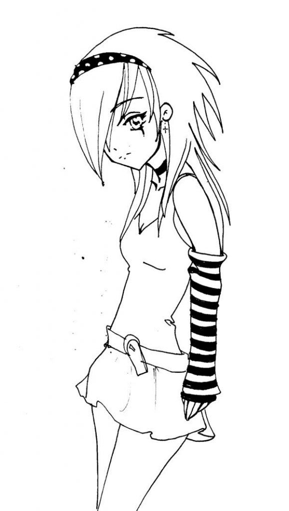 Printable emo coloring pages coloring me anime wolf girl coloring pages for girls chibi coloring pages