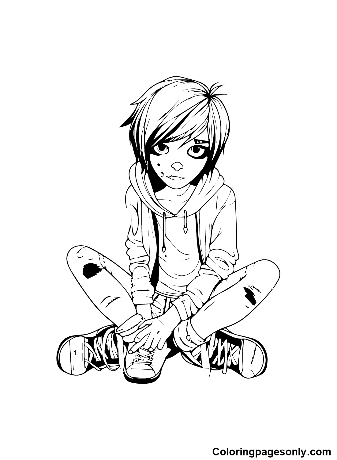 Emo coloring pages printable for free download